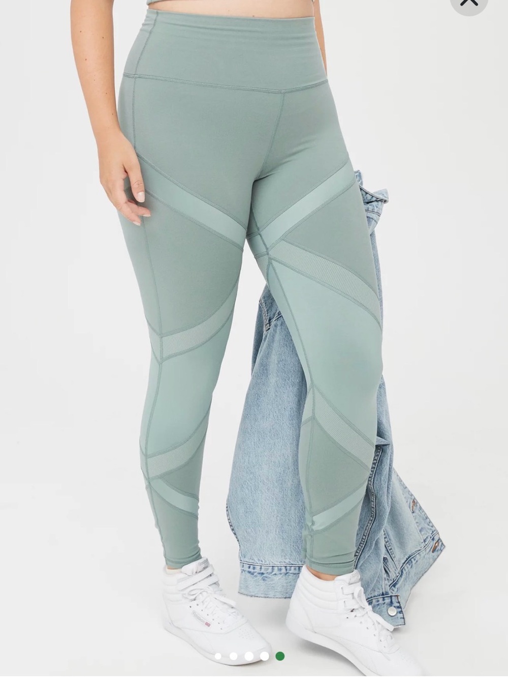 Aerie OFFLINE The Hugger Leggings XL Long Sage Green Ribbed